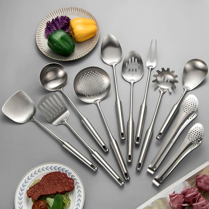 304 Stainlss Steel Kitchen Utensils Set, Pasta Server - Image 2