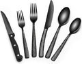 EWFEN 24-Piece Black Silverware Set by EWFEN
