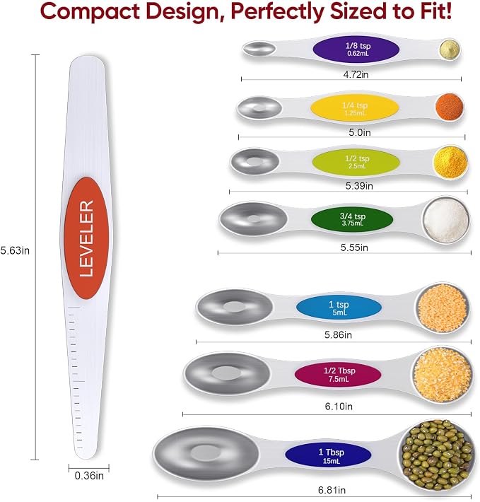 Magnetic Measuring Spoons Set - Image 3