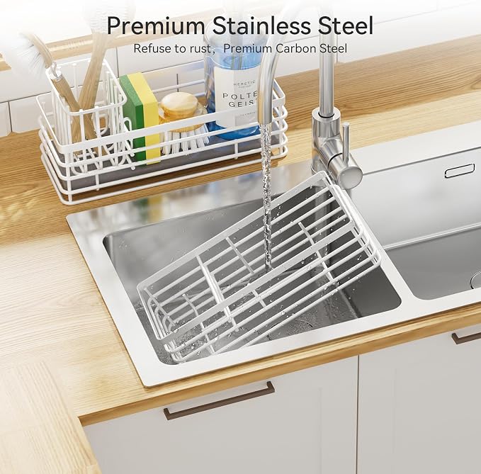 Yofidra Sponge Holder for Kitchen Sink Organizer Caddy: Sink Sponge - Image 7