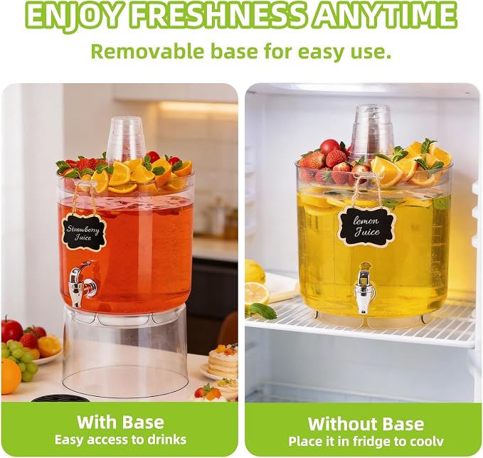 2 Gallon Beverage Dispenser for Parties 2 PACK, BPA-Free Drink Dispenser - Image 5