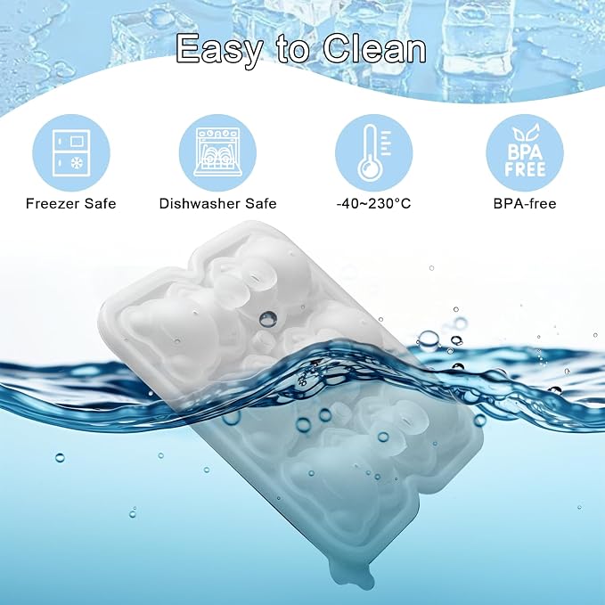 3D Bear Ice Cube Mold, Large Ice Cube Tray - Image 3