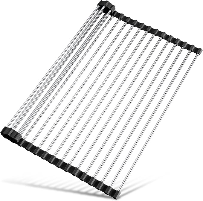Tomorotec 17.7" x 12.5" Roll Up Dish Drying Rack Over Sink Drying Rack Sink by Tomorotec