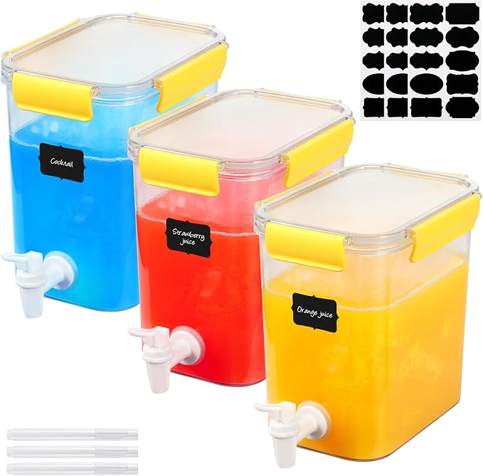 Mumufy 3 Set Plastic Drink Dispensers by Mumufy