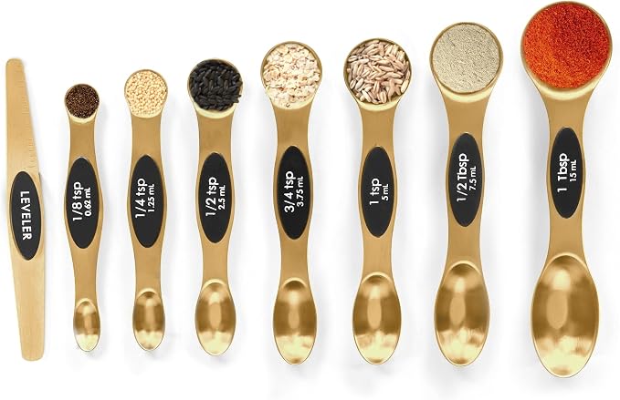 Magnetic Measuring Spoons Set Stainless Steel by BIDFUL