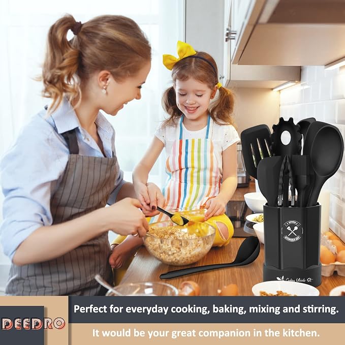 Silicone Kitchen Utensils Set, 16-Piece Silicone Cooking Utensils by Deedro - Image 7