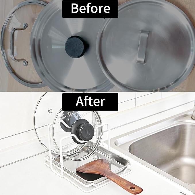 Pot Lid Holder While Cooking, 304 Stainless Steel Spoon Rest - Image 6