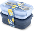 Ello 2-Pack Lunch Stack Plastic Food Storage Container Bento Box by Ello