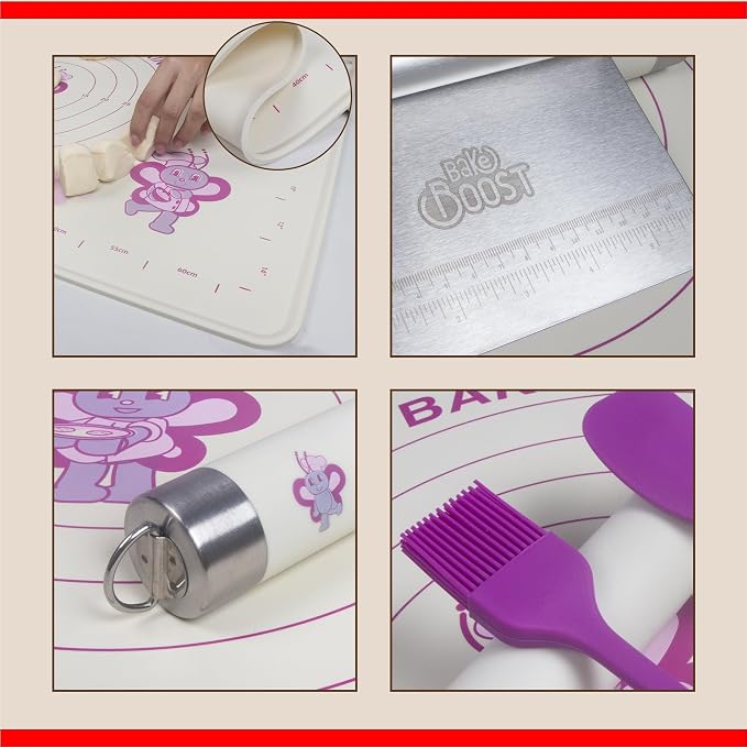 Silicone Baking Mat Gift Set – XL Non-Stick Pastry Mat - Image 7