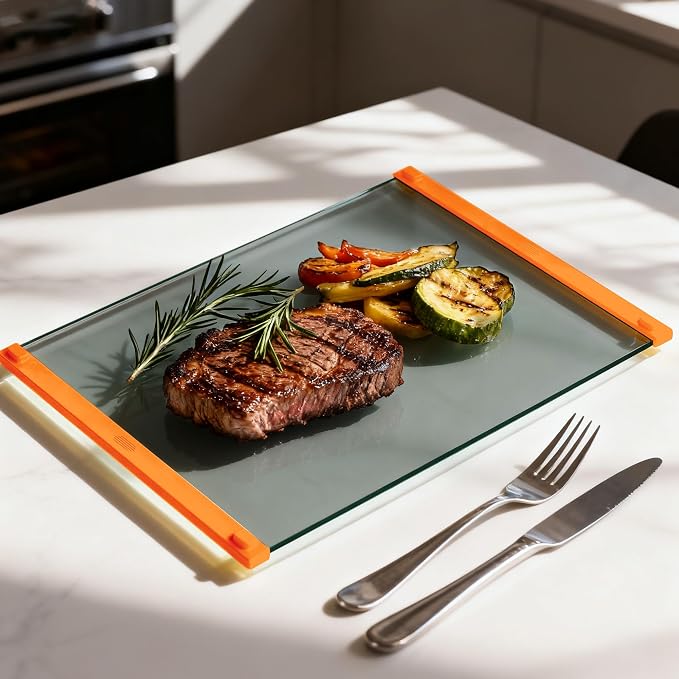 Glass Cutting Boards for Kitchen, European Grey Glass Paired - Image 9
