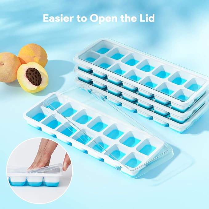 Ice Cube Trays 4 Pack, Airabc Silicone Ice Cube Trays - Image 7