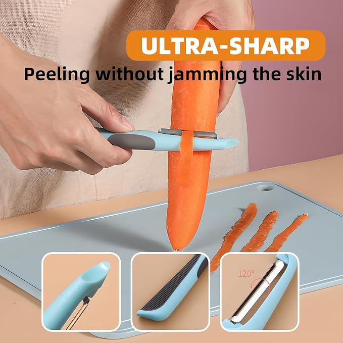 Trez Treamer Vegetable Peelers for Kitchen, Ultra-thin Peeling - Image 5