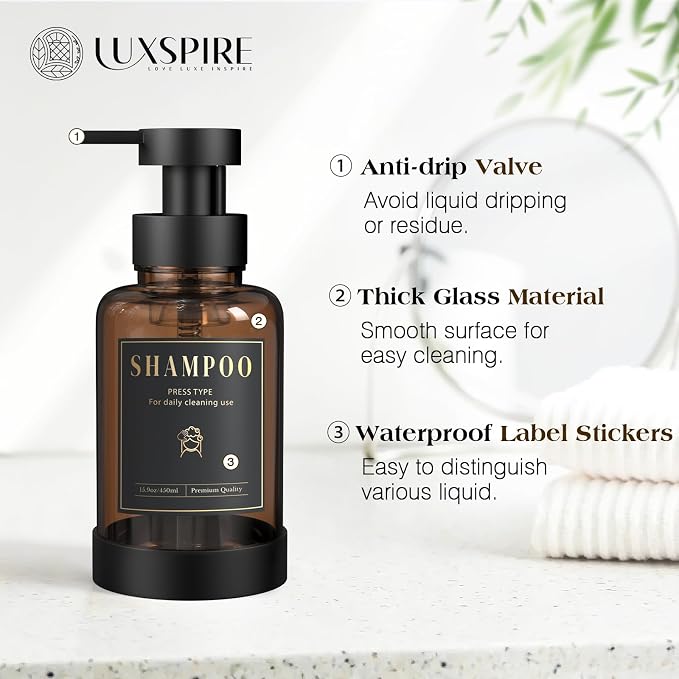 Luxspire Foaming Soap Dispenser, Non-Slip Hand Soap Dispenser - Image 3