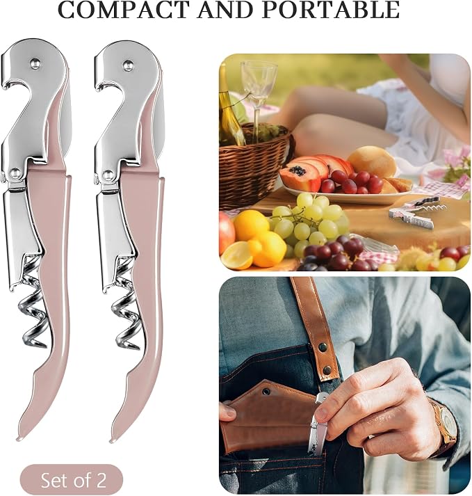 HYZ 2-Pack Wine Opener Waiter Corkscrew, Professional Wine Key - Image 7