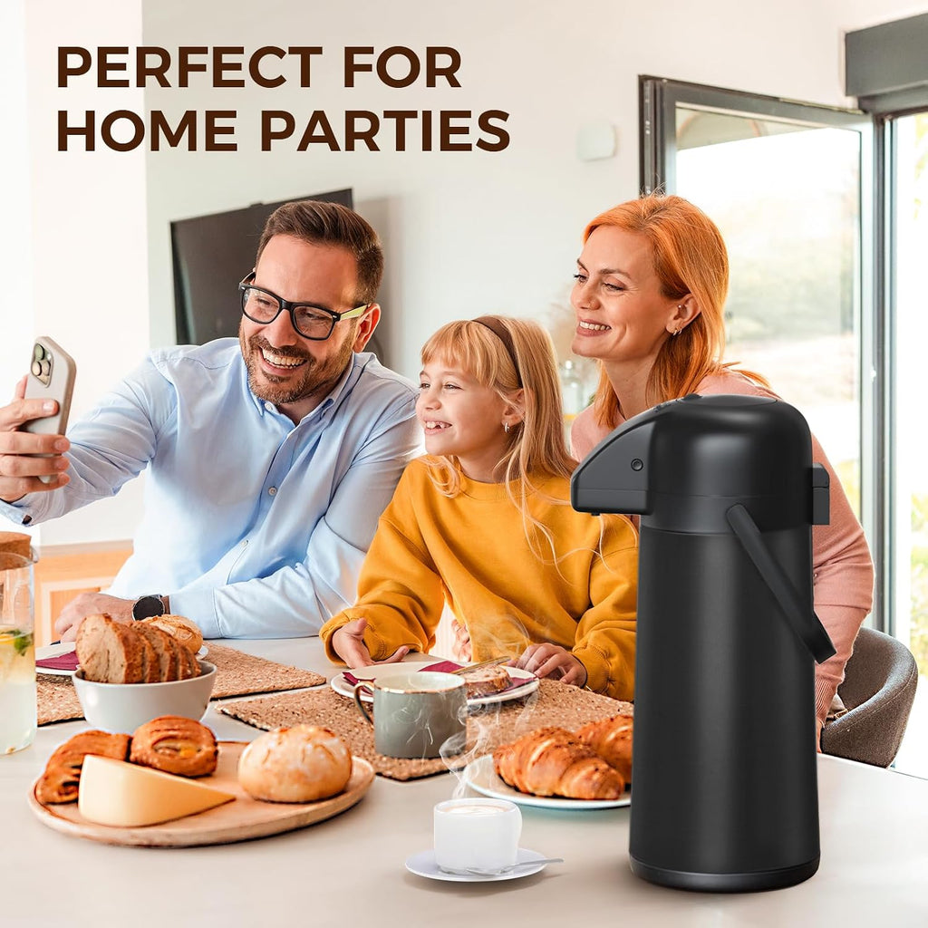 Coffee Carafe for Keeping Hot, 102OZ / 3L Airpot Coffee Dispenser with