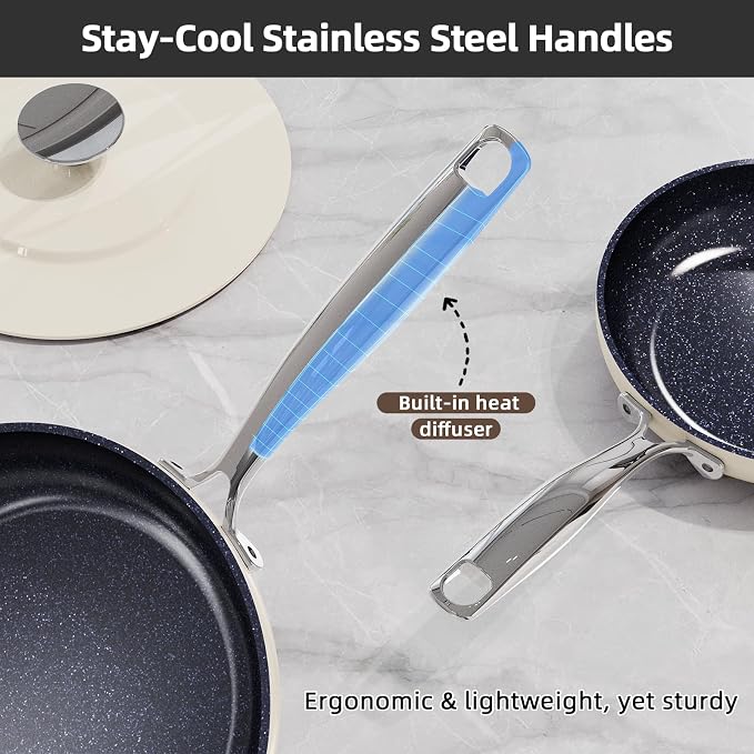 Nuwave Lux 13pc Forged Lightweight Cookware Set PFAS Free, Healthy G10 Duralon - Image 7