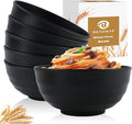Wheat Straw Bowls Unbreakable Large Salad Bowls 60 OZ Set of 6, Microwave and by BUSOKIP