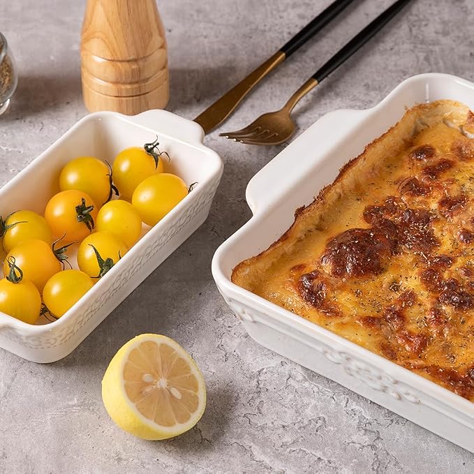 Sweejar Casserole Dishes for Oven, Ceramic Bakeware Set of 4, Rectangular - Image 2