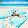 WIWIGO Beach Blanket Waterproof Sandproof Beach Mat 79" X 83"/10'x9'for 2-8 by WIWIGO