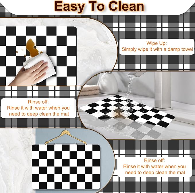 Dish Drying Mat for Kitchen Counter, Absorbent and Stain-Resistant Countertop - Image 5