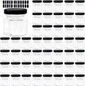 1.5 OZ Mini Hexagon Glass Jars, 48 Pack Empty Honey Jars Small Spice Jars by Comrzor