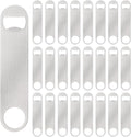 25 Pack Flat Beer Bottle Opener 7 inch Stainless Steel Flat Bottle Opener Beer by Yugada