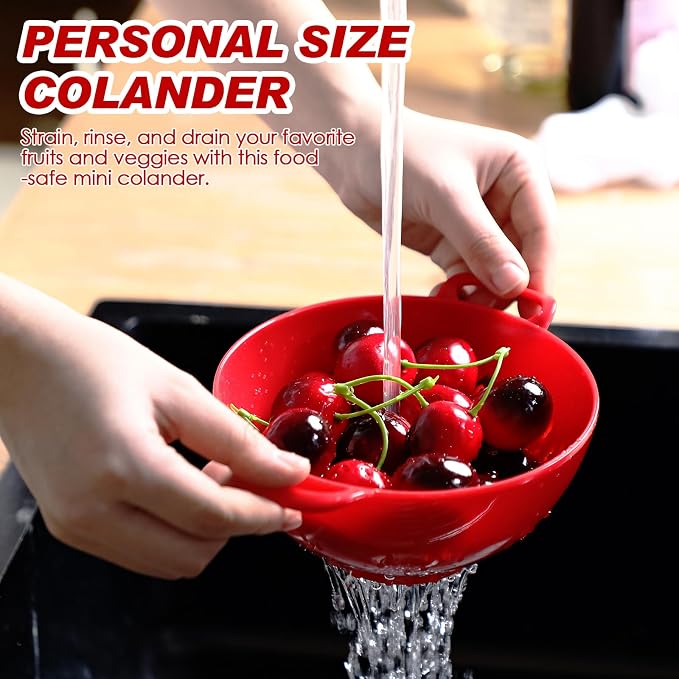 Baderke 4 Pack Mini Colander for Kitchen Plastic Berry Strainer - Image 5