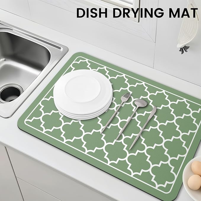 WISELIFE Dish Drying Mat Super Absorbent Drying Mat Large Dish Drying Mats - Image 7