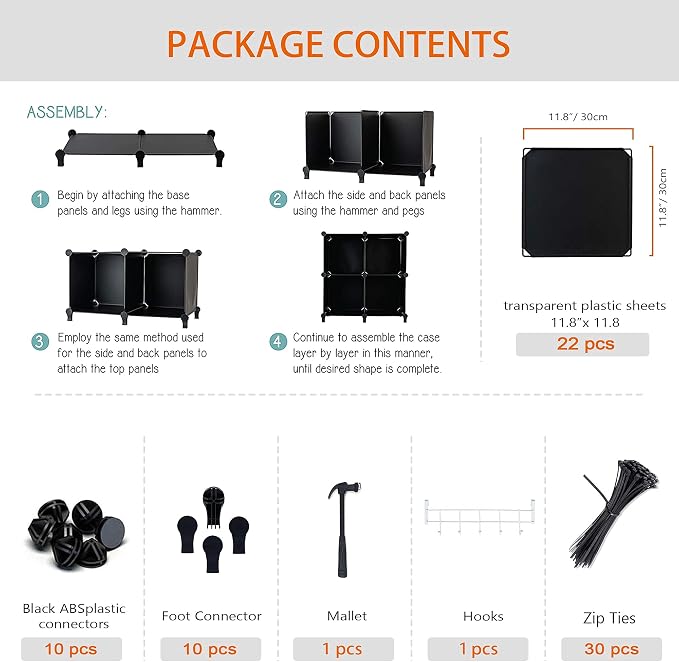 6-Cube Storage Organizer, Closet Organizer Storage Cabinet Shelf Bookcase - Image 9