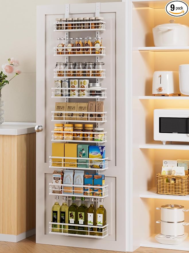 Delamu 9 Tier Over The Door Pantry Organizer, Pantry Organization and Storage by DELAMU