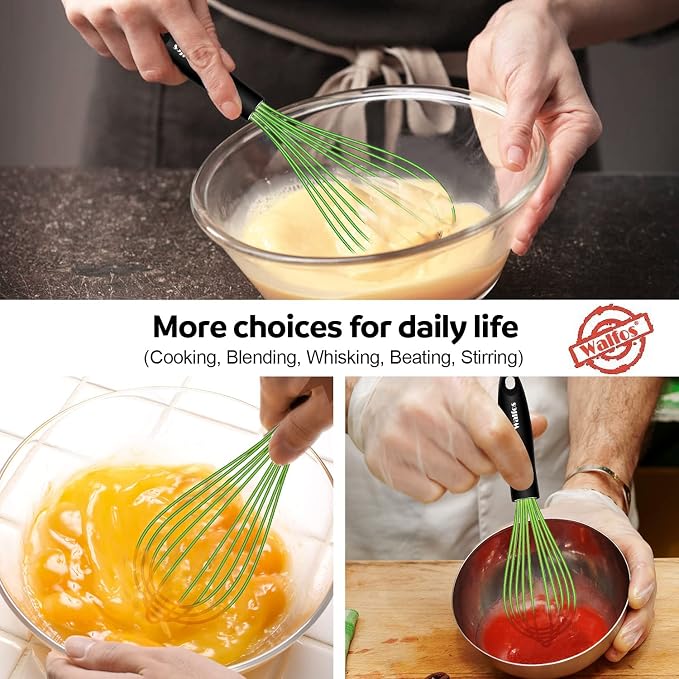 Walfos Silicone Whisk, Rubber Whisks - Image 6