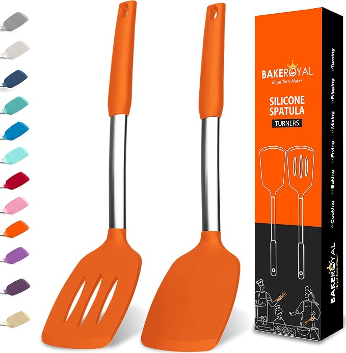 BakeRoyal Silicone Spatula Set by BAKEROYAL