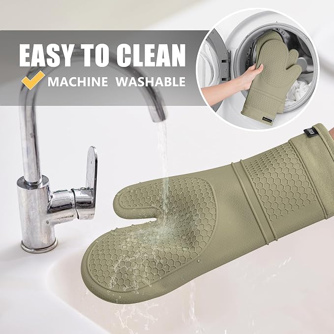Rorecay 6pcs Oven Mitts and Pot Holders Sets Heat Resistant 500 Degrees - Image 6