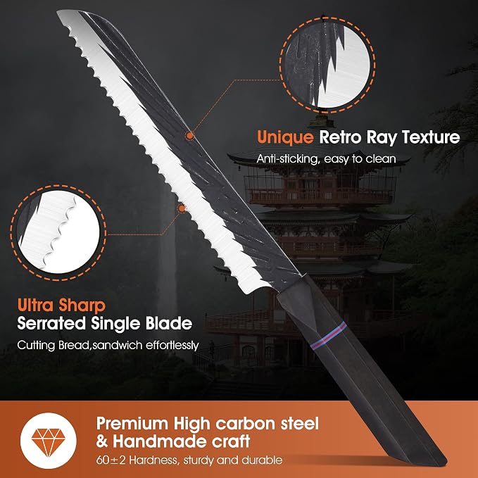 ROCOCO Sharp Serrated Bread Knife - Image 4