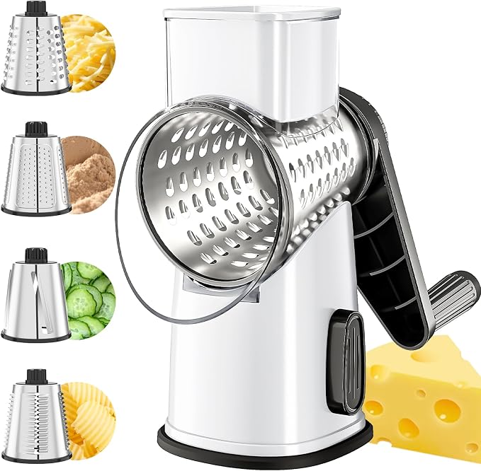 VEKAYA Rotary Cheese Grater Hand Crank by VEKAYA