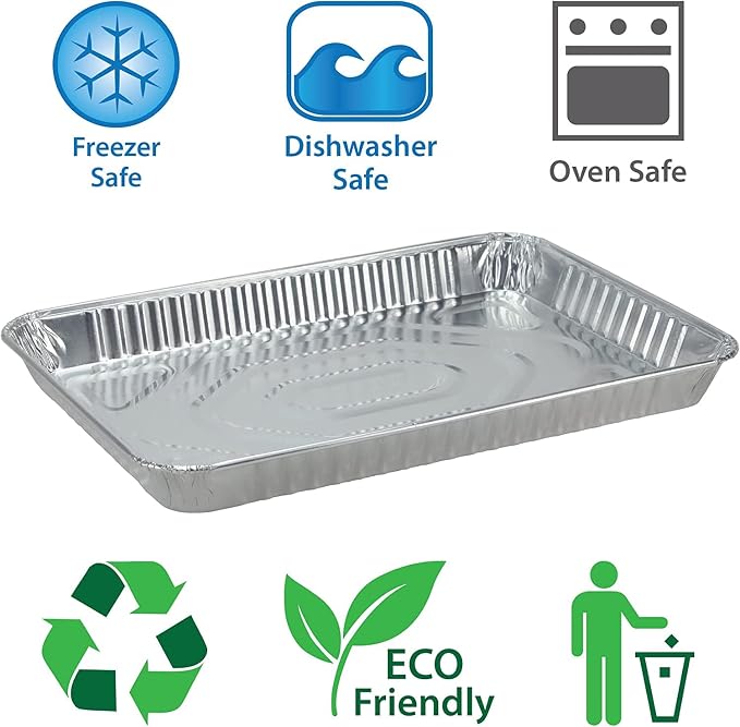 Aluminum Pans Half Size Cookie Sheet 100 Count Durable Nonstick Baking Sheets - Image 5