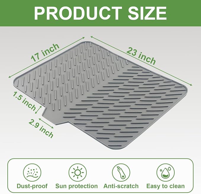 Silicone Drying Mat, Heat-Resistant, Eco-friendly, Hygienic Drying Pad - Image 3