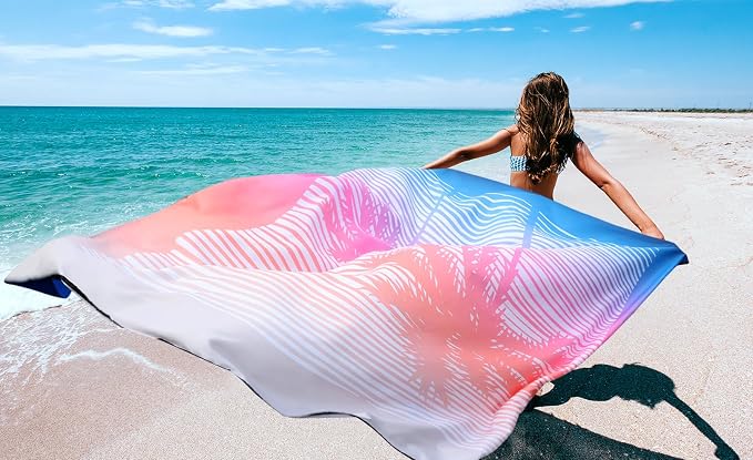 HIHOHO Beach Blanket Waterproof Sandproof Extra Large Beach Mat 79" X - Image 6