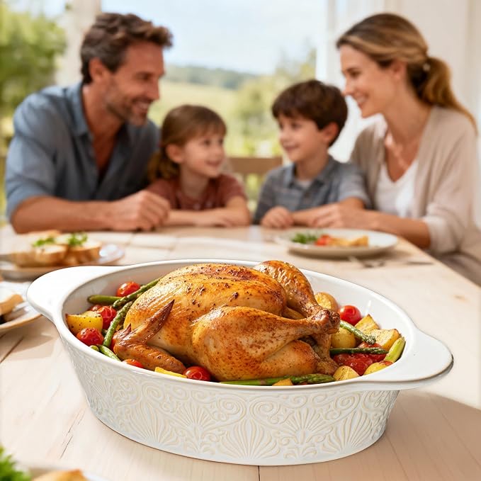 Dafuceramic Casserole Dishes for Oven Sets of 3, Ceramic Oval Baking Dish - Image 8