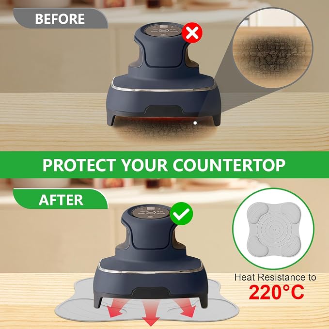 2Pcs Silicone Heat Resistant Mat & Splatter Shield, Foldable Silicone Mat and - Image 4