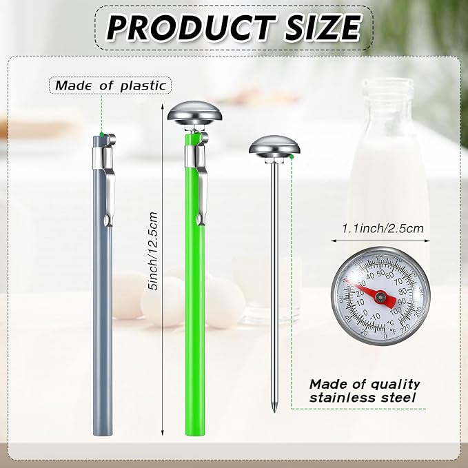 Xuhal 3 Pcs Stainless Steel Kitchen Thermometer - Image 2