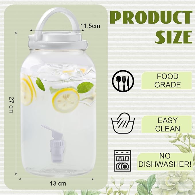 Havawish 2 Pcs 1 Gallon Plastic Beverage Dispenser - Image 3