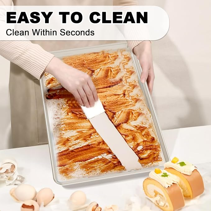 Half Sheet Pans with Rack Set, 13 Inch Commercial Quality Baking Sheet Pan Set - Image 8