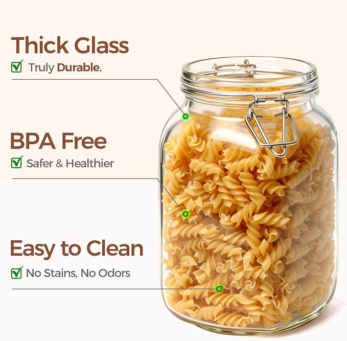 ComSaf Set of 3 Square Glass Jars - Image 4