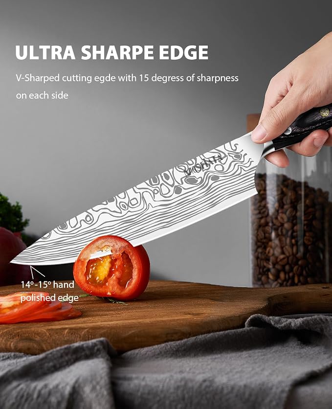 MOSFiATA 8" Super Sharp Professional Chef's Knife - Image 2
