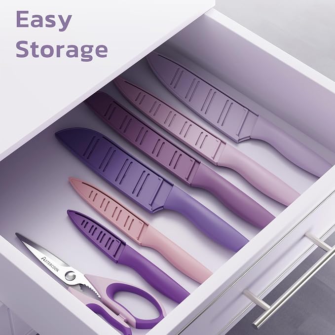 Astercook Knife Set, 13 Pieces Kitchen Knives Set - Image 7