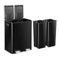 SUPER DEAL Kitchen Trash Can, 16 Gallon 60L Dual Garbage and Recycling Can by Superdeal