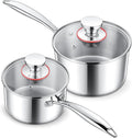 E-far Stainless Steel Saucepan Set - 1Qt & 2 Qt by E-far