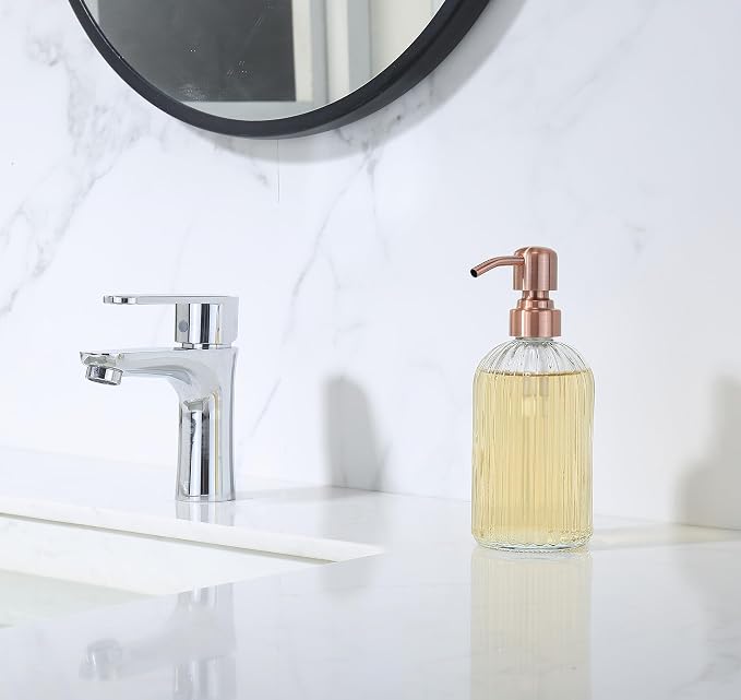 Copper Glass Bathroom Soap Dispenser - Image 3