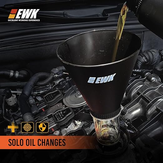 EWK Oil Funnel Threaded Engine Oil Fill Funnel, Secure No-Leak Design - Image 3